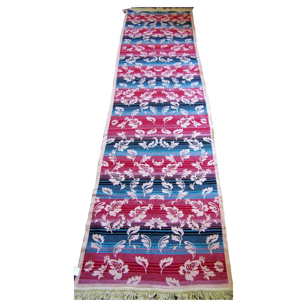 Floral Reversible Turkish Runner Rug - 118" x 32" - Picture 2 of 3